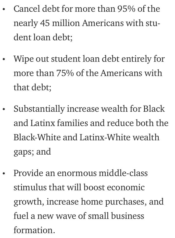 JTHVerhovek's tweet photo. Some details on @ewarren’s sweeping proposal to cancel student debt for over 40 million Americans

Warren says the total cost of the program would be roughly $1.25 trillion over ten years

https://t.co/shcFFM81WK https://t.co/i7aXhg5FyK