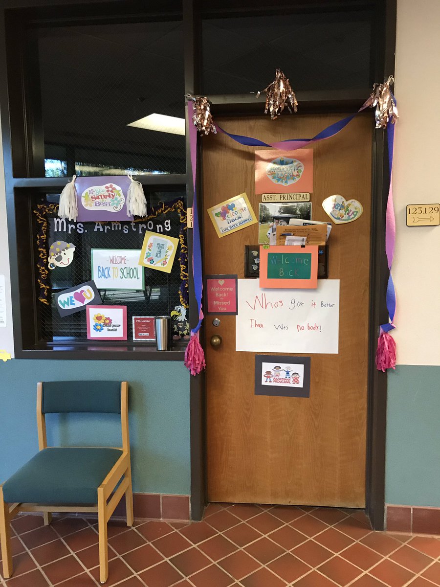 WESAPArmstrong's tweet photo. So glad to be back!  Thank you -WES Family - for the warm welcome!!!  MUCH❤️@ebj62803 @fahaley @WendellMagnetES @WESPrincipalJZ #HappyMonday https://t.co/FAKWQk6y2g