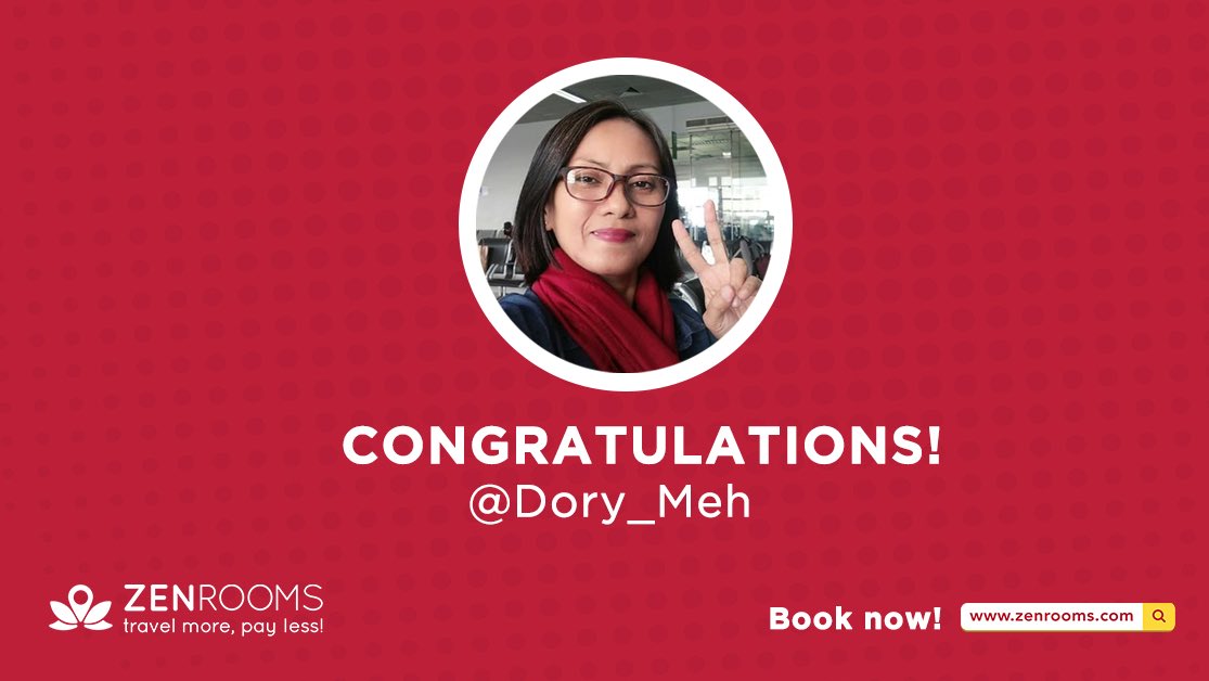 zenroomsph's tweet photo. Congratulations @Dory_Meh for winning last weekβs #ZENGameoftheWeek πππ
β€οΈ this if youβre ready for another round mga bes! https://t.co/TgViSS5ZEX