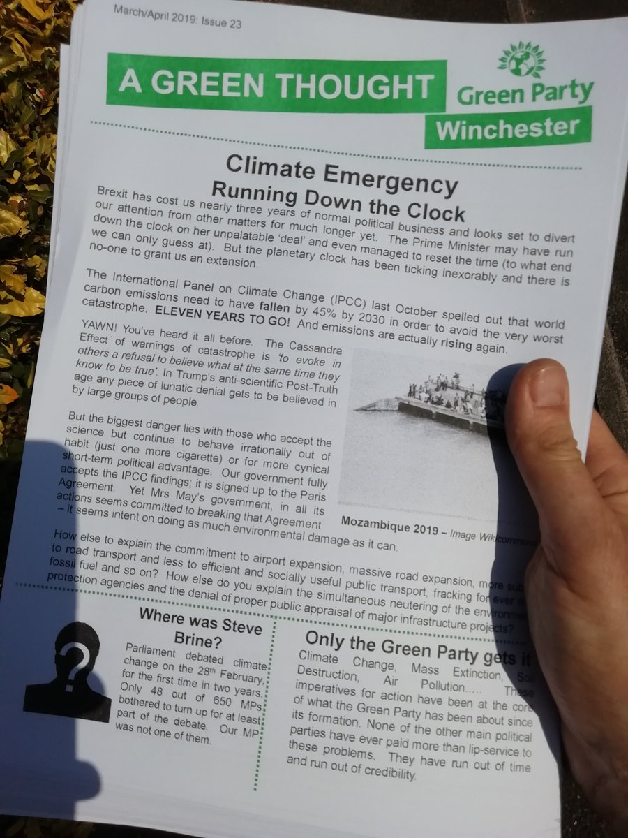 WinGreenParty's tweet photo. Out delivering the #winchester @WinGreenParty #GreenThought in St Paul's ward this pm. https://t.co/rCz1gsEpCu