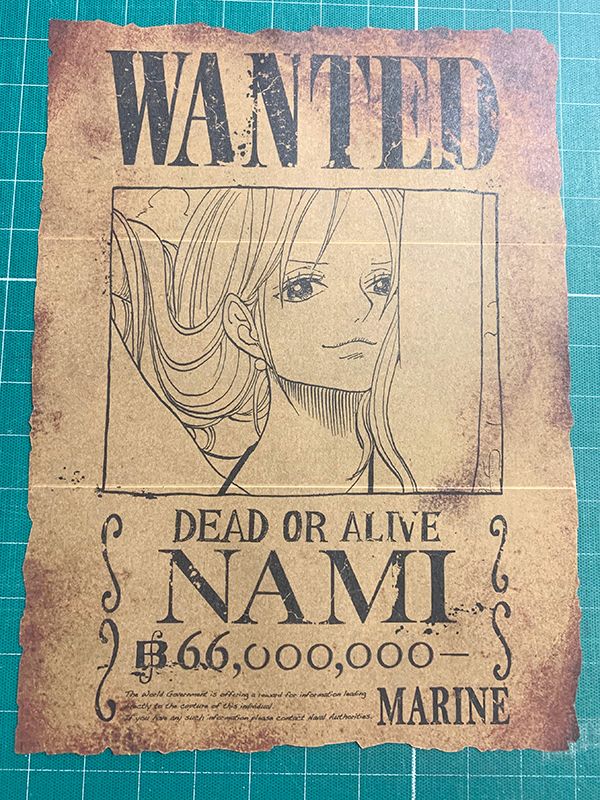 one piece wanted poster nami