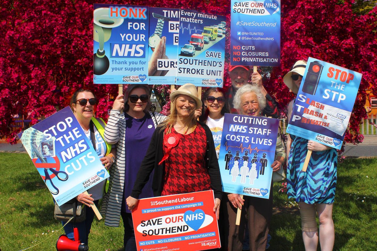 SouthendLabour's tweet photo. Kay Mitchell, our fantastic candidate for #Milton ward on May 2nd, with @UKLabour members & supporters at the #SaveSouthendNHS presence today and each Mon & Friday 12-1pm. Kay has been attending for over a year! #VoteMitchell
#ForTheMany #TurningTheTide #Southend https://t.co/mgOxsJGVUH
