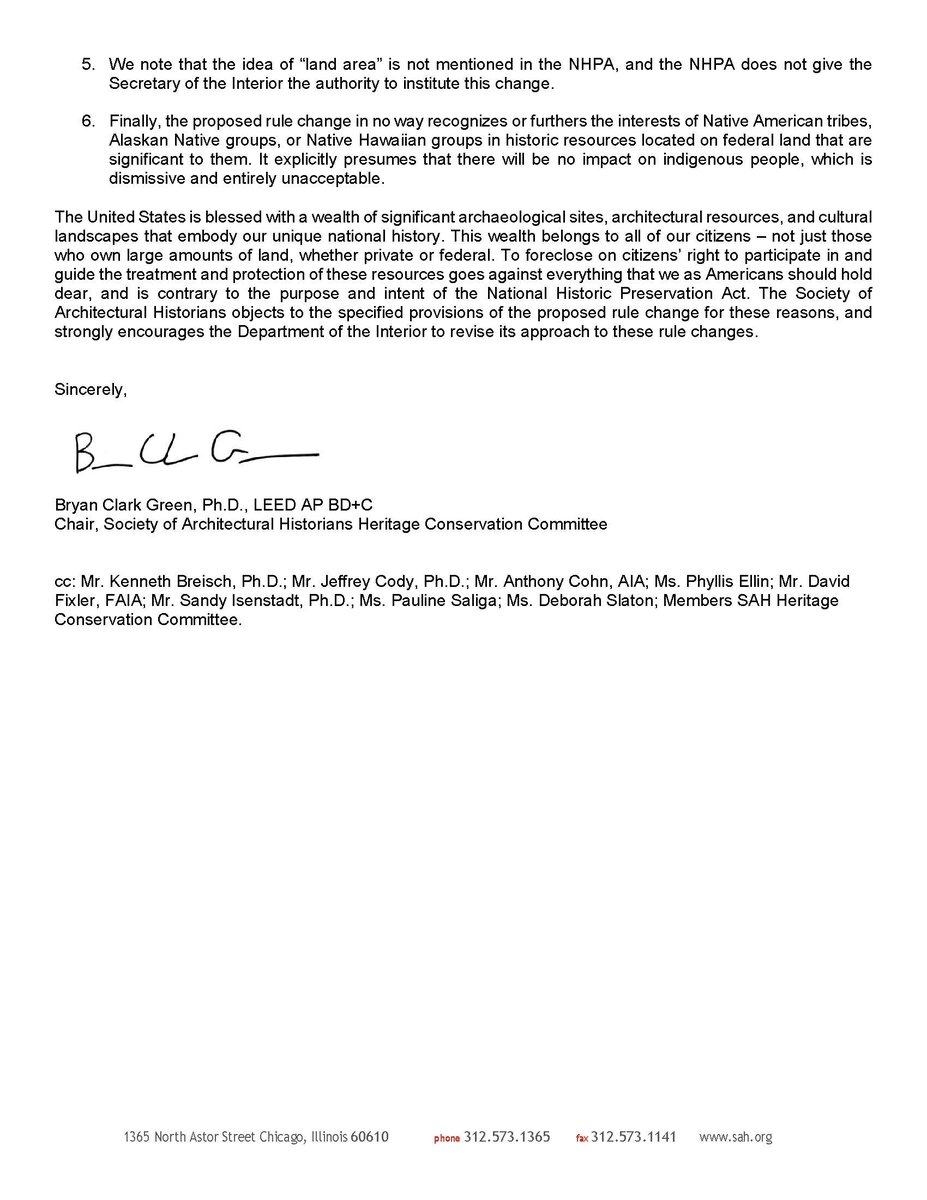 Read the <a href="/SAH1365/">Society of Architectural Historians (SAH)</a> Heritage Conservation Committee's letter on the proposed Department of the Interior rule changes. sah.org/about-sah/advo… #NationalRegister #historicpreservation <a href="/NatlParkService/">National Park Service</a>