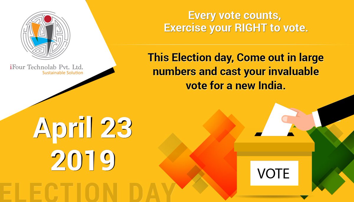 consultifour's tweet photo. The power to change the future lies at your fingertips. #Voting is every Indian's right and #national responsibility. Get ready to cast your precious #vote tomorrow, let your vote count!
@consultifour #VoteIndia #MakeRightDecision #GoVote #VoteKar #LokSabhaElections2019 https://t.co/cXqEEy8IMs