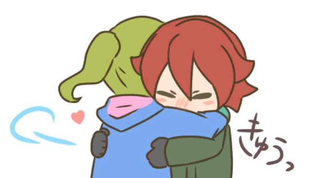 ゆき V Tvittere ミニキャラと等身大のギャップを晒す ハグする基緑ちゃん