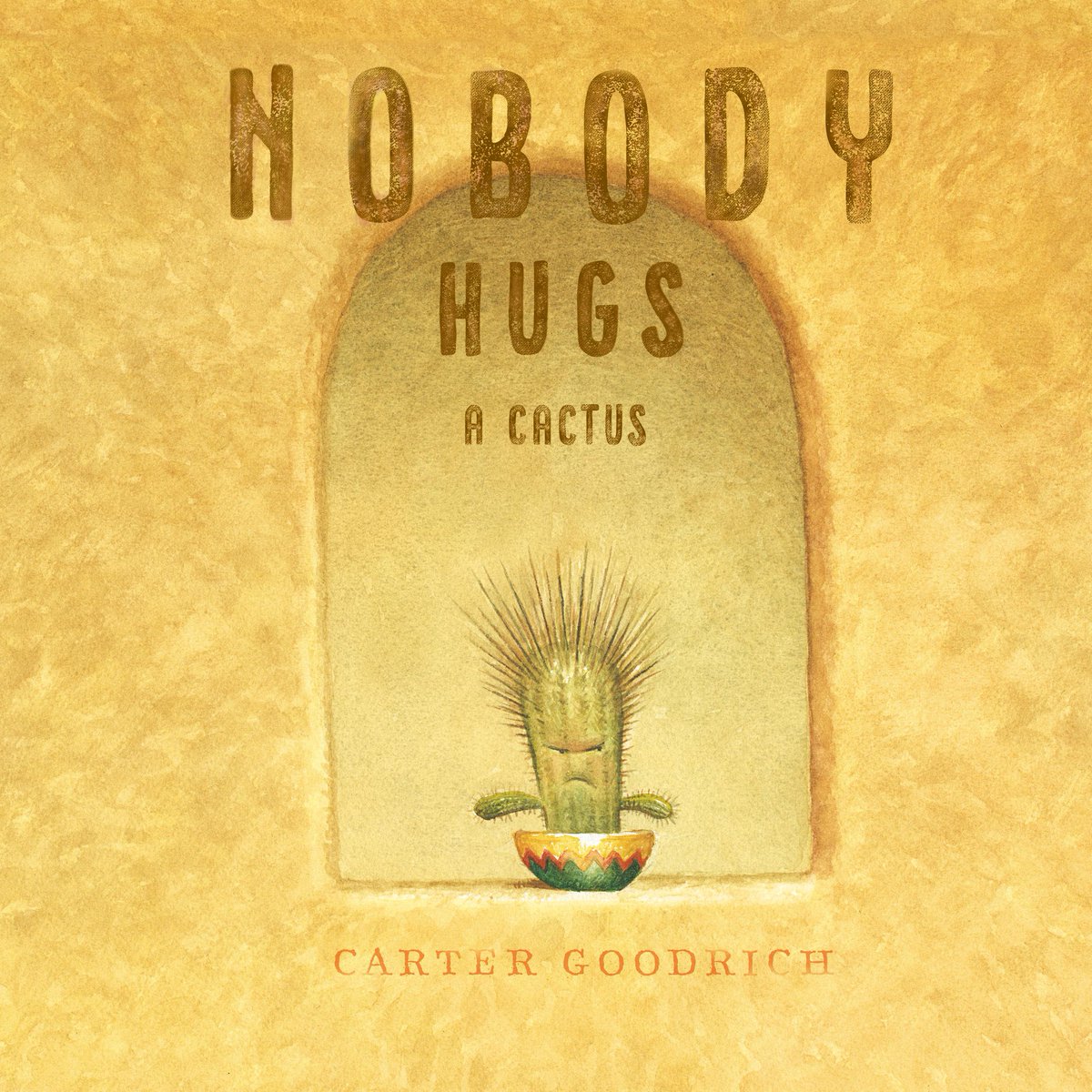 New book by Carter Goodrich! 
Compelling story and fun to look at characters - all masterfully drawn and watercolored - Goodrich has created another gem. "Nobody Hugs A Cactus," but, man, I'm hugging this beautiful book. <a href="/Cartergoodrich2/">Carter Goodrich</a> @nobodyhugsacactus @childrensbook