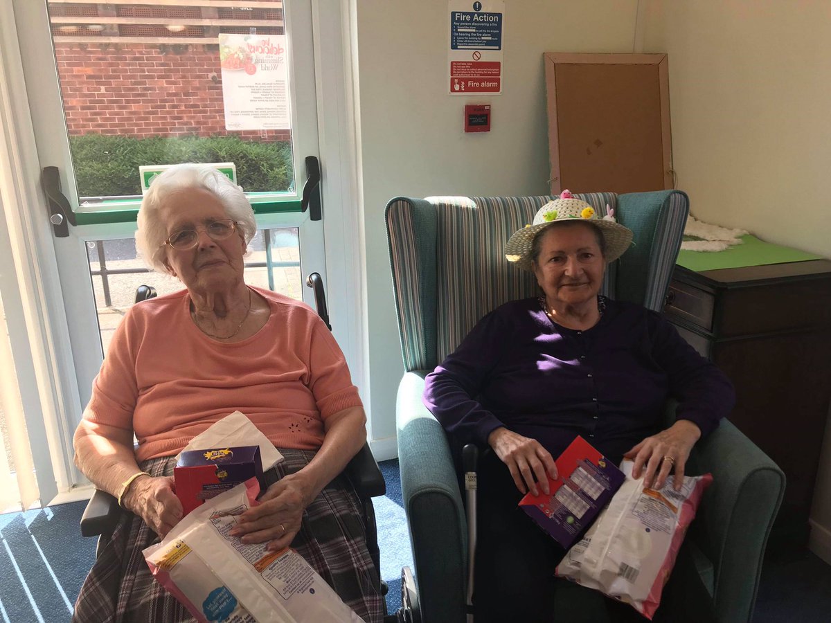 MillbeckCare's tweet photo. Happy Bank Holiday Monday everyone! Today at Millbeck we have had the bikers who gave out Easter eggs and judged our Easter Bonnet competition! @AnchorHanover @MillbeckCare #easterantics #happiness #laughter #livingourbestlives https://t.co/39ARkX79Fa