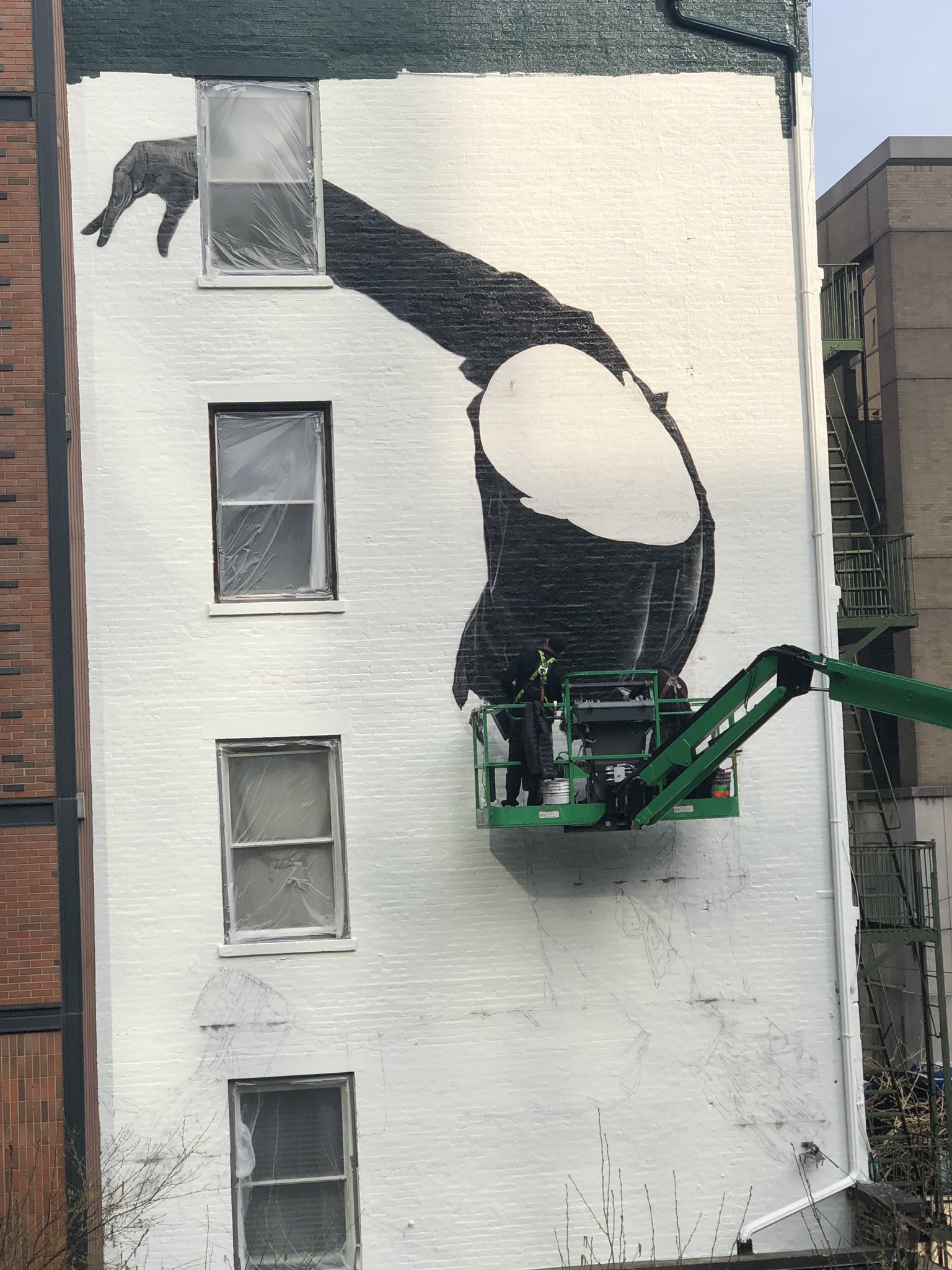 James Crowther on Twitter "We saw this being painted while we walked