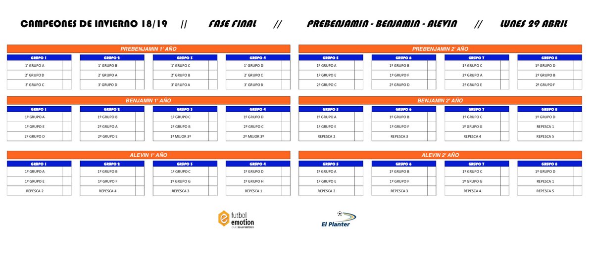 CDElPlanter's tweet photo. 📋 ¡YA TENEMOS LOS GRUPOS DEL TORNEO #CampeonesDeInvierno! ⚽

🏆 ¿Estáis preparados para vivir la mejor edición de la historia? ¡COMENZAMOS! 💥

#ElPlanterVCF #SoloPuedeQuedarUno #WinterIsComing https://t.co/caJYQ20vxt