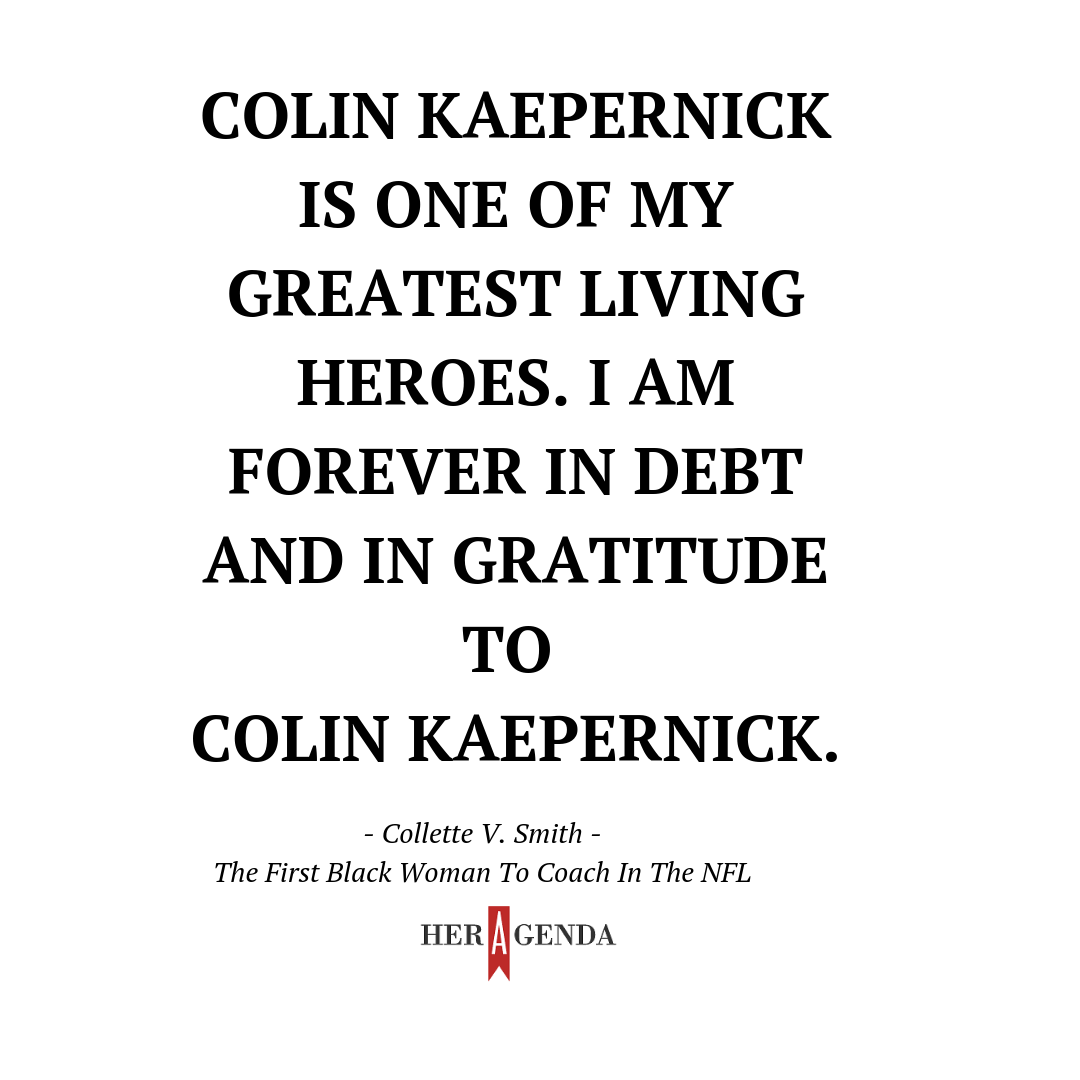 HerAgenda's tweet photo. "Colin Kaepernick is one of my greatest living heroes. I am forever in debt and in gratitude to Colin Kaepernick." https://t.co/K6pLz1Sbu9 https://t.co/KrAcuFMTt2