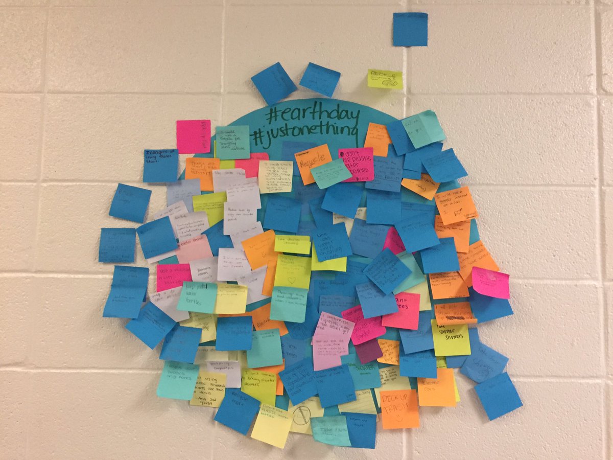 msthiemescience's tweet photo. Celebrating #EarthDay2019 by pledging to do #justonething to make a positive impact on our beautiful planet 🌎 @DickersonMSCobb https://t.co/kaVSTNeQiM