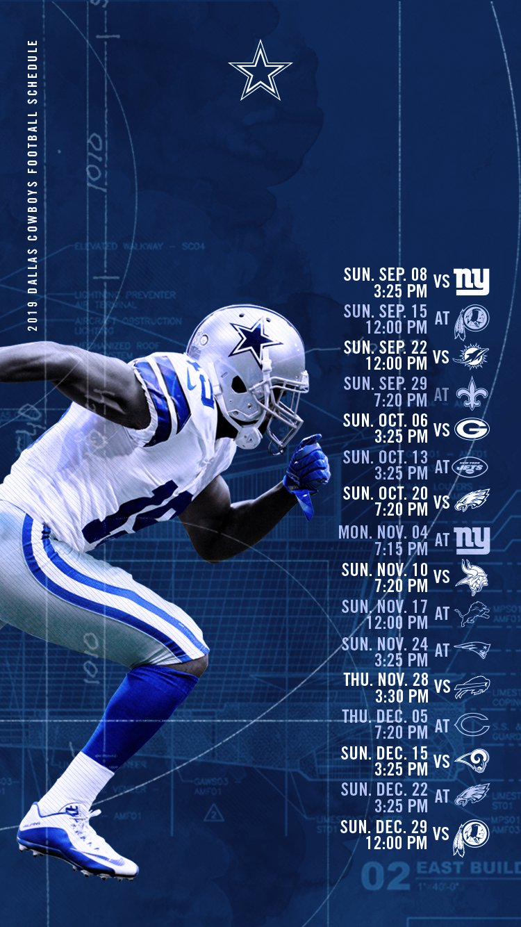 Get your 2021 Dallas Cowboys schedule wallpaper (including player