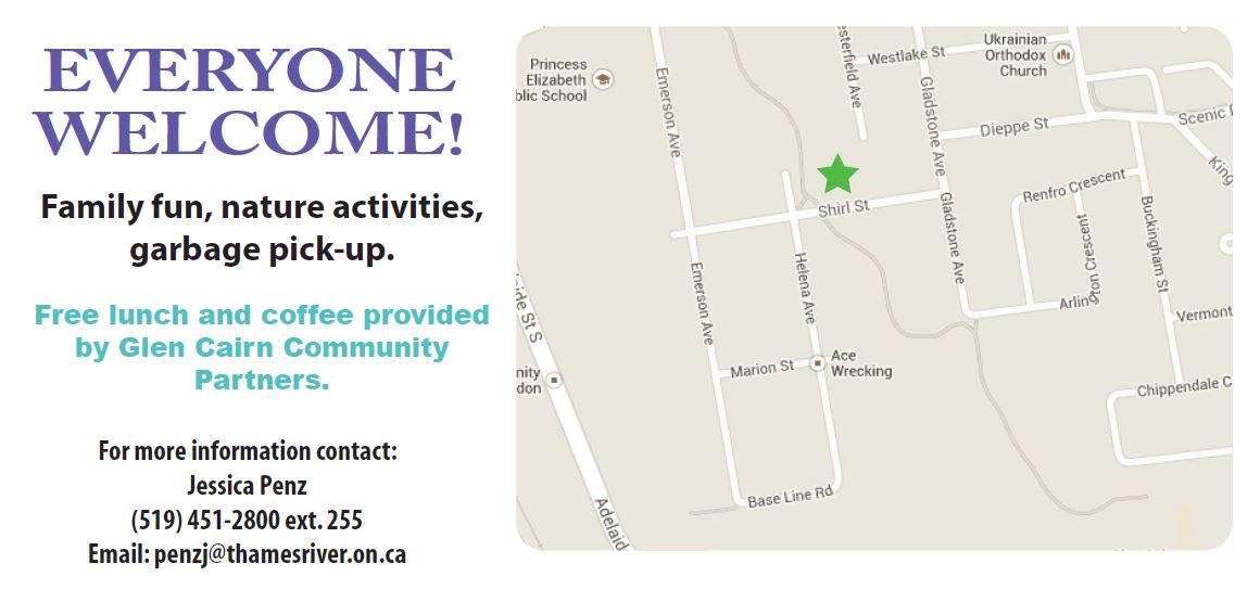 We excited to join out partners this Saturday Apr 27th to clean our neighbourhood park, enjoy a free hotdog BBQ and plant some seed bombs for bees and butterflys! Family Friendly! Everyone welcome! <a href="/UTRCAmarketing/">Upper Thames River Conservation Authority</a> <a href="/CommLivLondon/">CommunityLivingLdn</a> <a href="/YFCLondon/">YFC London</a> <a href="/DorothyGCCRC/">Dorothy@GlenCairnCRC</a> <a href="/CityofLdnOnt/">City of London</a> #LdnOnt