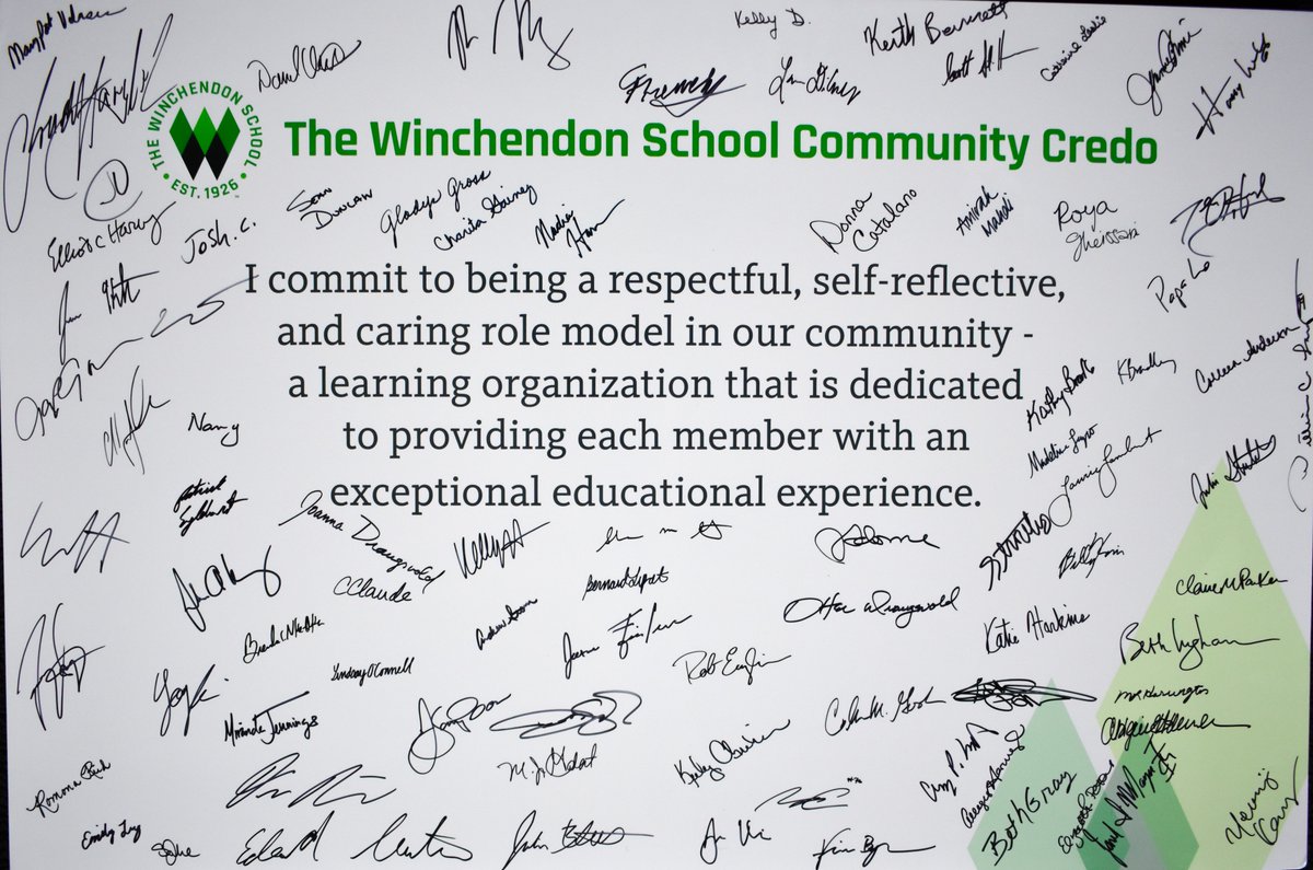 Proud our faculty & staff got to add our signatures alongside our  @thewinchschool family. Makes it pretty easy to come to work #buildingaschool #buildingcommunity #thewinchway #oneschooltwocampuses