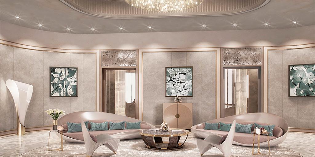 DesignCarlisle's tweet photo. Symmetrical balance in interior design is achieved when items are repeated or mirrored along a central axis. Symmetry can be achieved through the use of pattern, an arrangement of furniture and through the application of colour.#CDSproject #carlisledesignstudio #matthewcarlisle1 https://t.co/ydfVvYk6Jd