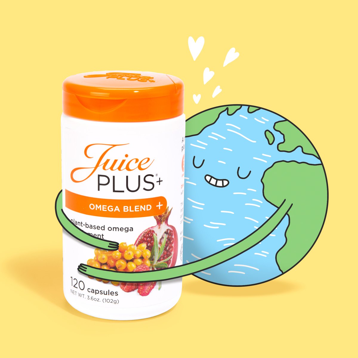 juiceplus's tweet photo. Good for you &amp; the 🌎! Did you know it takes 3-4 lbs of fish to make 1 oz of omega 3 oil? Skip the middle fish with a blend of 5 omegas sourced straight from algae &amp; other plants. #EarthDay2019 #ProtectOurSpecies #JuicePlus #OmegaBlend #vegan https://t.co/7w9EqqWoJ8