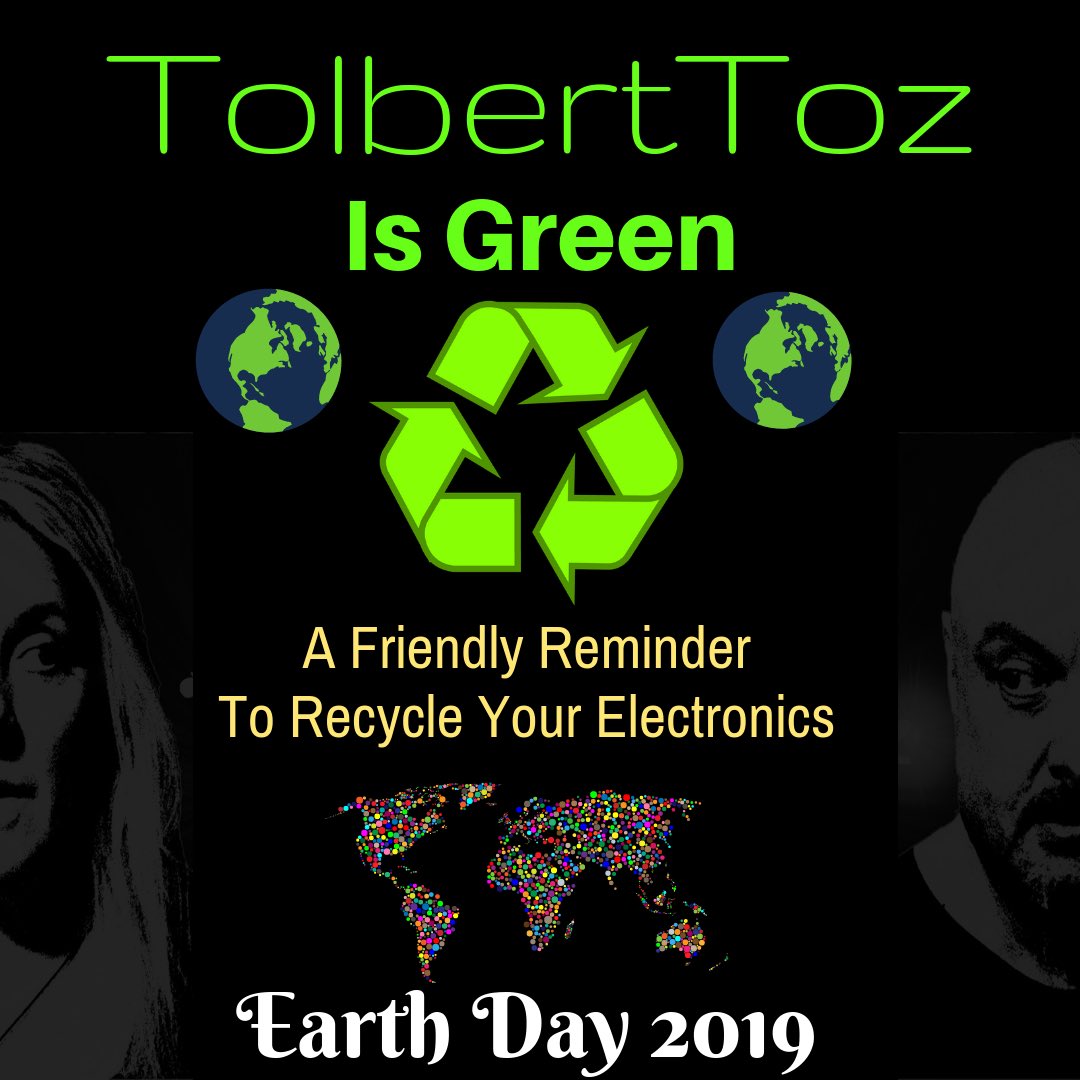TolbertToz's tweet photo. @TolbertToz is #Green 

On this #EarthDay2019 please remember that #anything with a #Wire or #Battery should not go in your regular trash.
#Find your local #RecycleCenter 
&amp; use them.  Just one angle of a larger issue🌎

⚠️🚫🔋🔌🗑🚫⚠️

♻️🔋🔌♻️

🌍☮️

#museboost https://t.co/o9og0y8iJl
