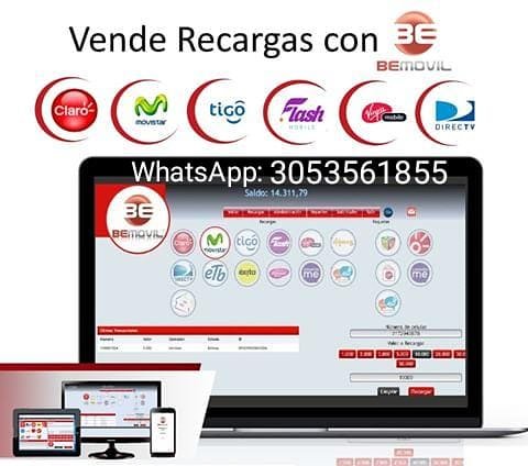 Si tienes un negocio o quieres ofrecer nuestros servicios desde casa para atraer más clientes, con BeMovil lo puedes hacer a través de nuestra Plataforma Multiproducto que puedes acceder desde un Celular ó computador.

WhatsApp ⤵️

wa.me/573053561855