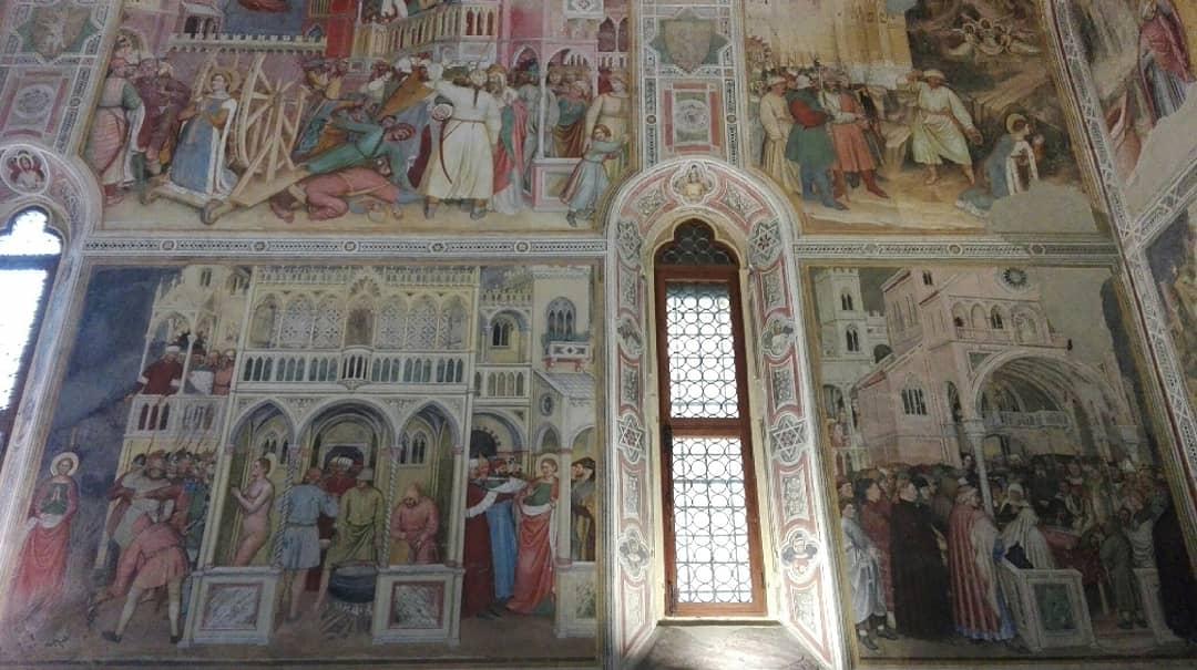 Simonavespari's tweet image. Gli affreschi di #Altichiero nell' #OratoriodiSanGiorgio a #Padova sono tra le cose più belle della pittura del '300