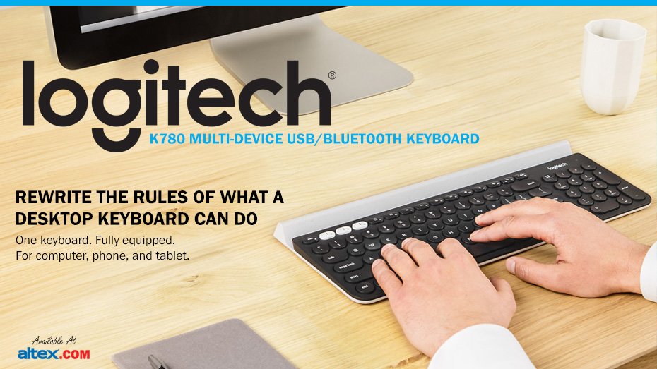 The K780 Multi-Device is a fully equipped, beautifully finished computer keyboard with numbers pad, which also works perfectly with smartphones and tablets.

altex.com/Logitech-K780-…