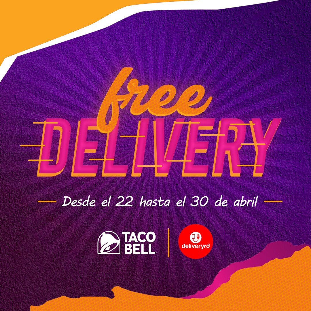 TacoBellRD's tweet photo. Vamo' arriba! Sabemos que dejaste pila de trabajo pendiente💥😉 Pide tus combos favoritos a la oficina o donde estes, que tu comida está resuelta! #DeliveryRD con free delivery en Santiago, Acrópolis y Bella Vista 🌮🌯 #TacoBellRD *Las ofertas no aplican para delivery* https://t.co/pzjvZyV8YY