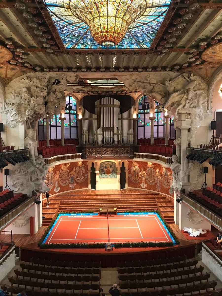Photo opportunity hoy en el Palau de la Música del <a href="/bcnopenbs/">Barcelona Open Banc Sabadell</a> . Sencillamente espectacular.