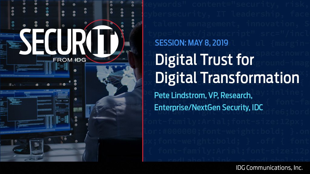 CSOevents's tweet photo. Our next SecurIT is approaching quickly! Register now to learn best practices for digital trust. Pete Lindstrom @IDC_DigiSec will provide actionable advice at #SecurITFortWorth on May 8. Learn more about attending https://t.co/UqdslflRns https://t.co/NAXYKUdH1I