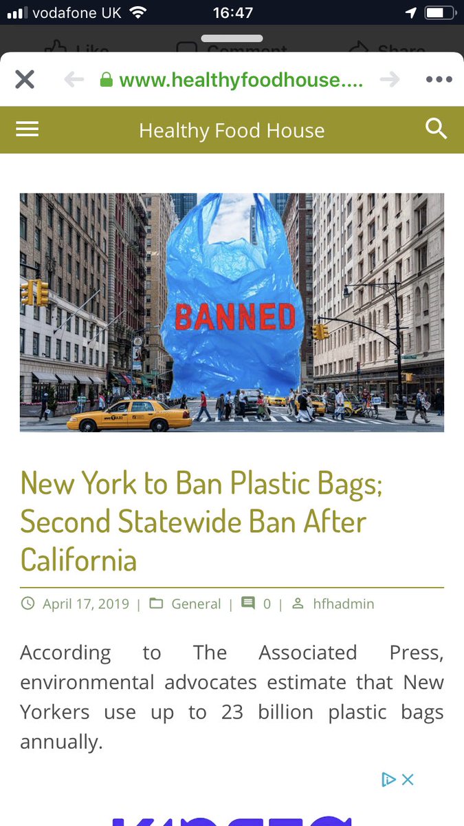 #NewYork to ban #plastic #bags 😘