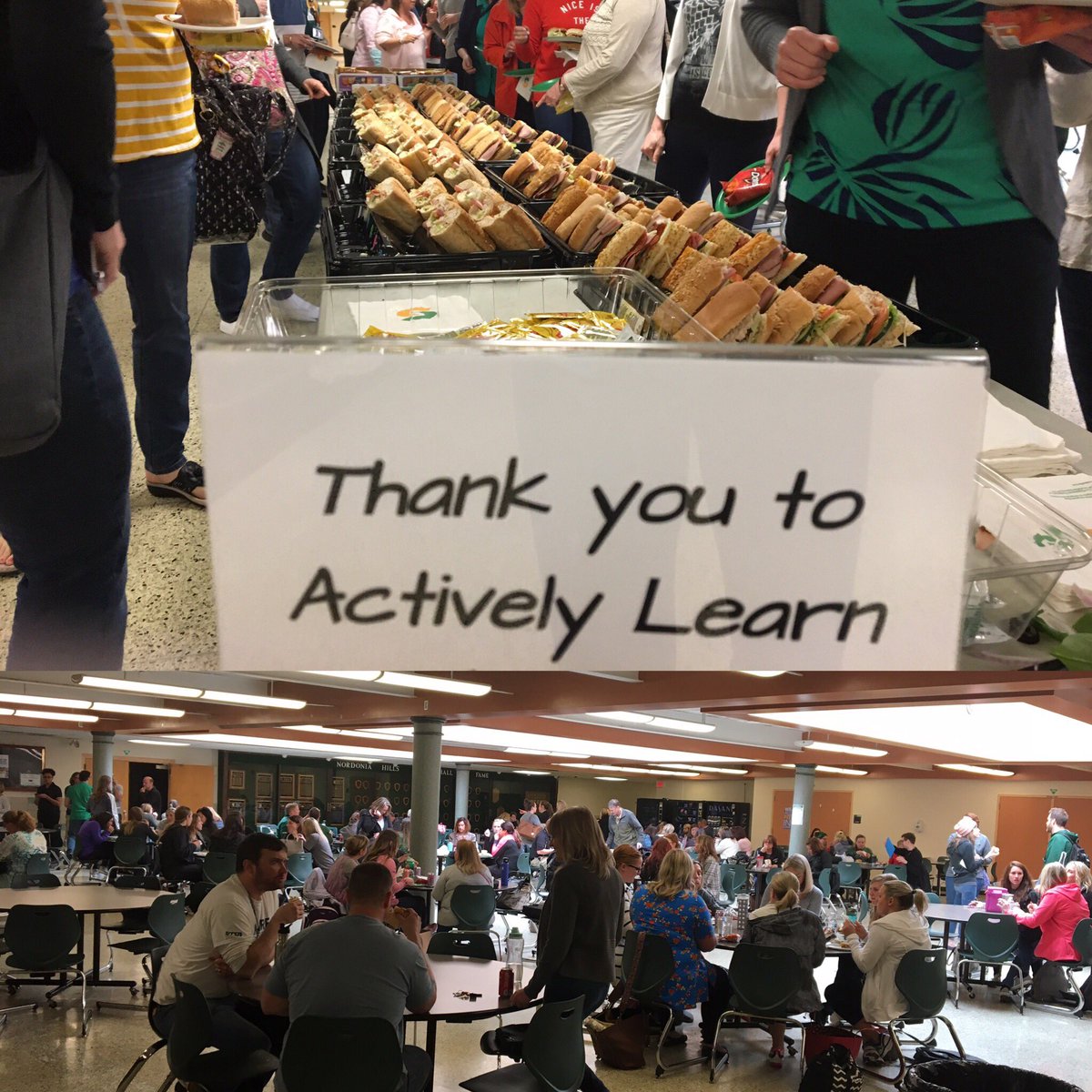 kwildehealey's tweet image. Stoked to be in a position to treat hard working educators to lunch! Awesome stuff happening here in @NordoniaSchools #POPL19 #activelylearn
