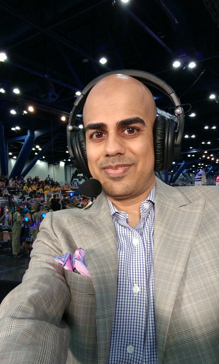 #FIRSTChamp is Houston was a thrill and a half. Got to host the coverage for FIRSTtv as well as on the PLAYxPLAY set. I was overwhelmed by the passion of everyone I met. There's just something special about these events. I can wait to do it again in Detroit! #OMGrobots