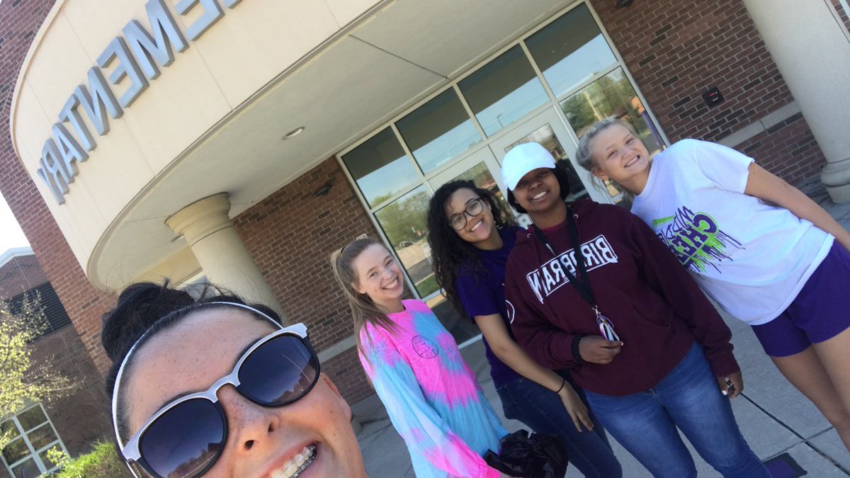 Happy Earth Day!!! Rotary Club out cleaning our Elementary Schools on this beautiful morning! Make sure to contribute today by picking up a piece of trash or go out and do some yard work!! #KeepTheEarthClean #LadyMiddies #ThisIsWe