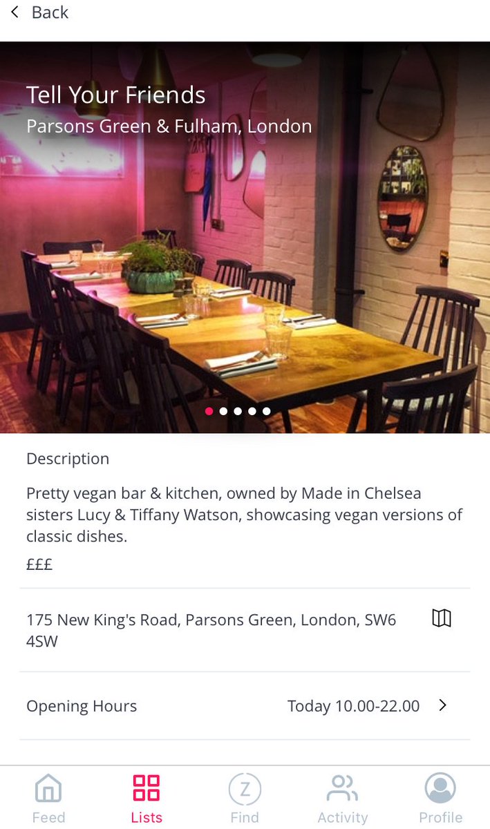 For a chic vegan brunch or dinner, #TellYourFriends by Chelsea sisters <a href="/imLucyWatson/">Lucy Watson</a> and <a href="/Tiffany_W13/">Tiffany Watson</a> is a fab choice. Add it to your go / try list, or find it on our curated selection of vegan hotspots on onezone! #vegan #westlondon