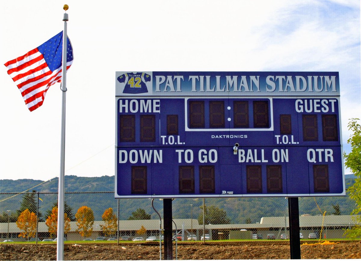 #RIPPat Hard to believe it's been 15 years. Will always be proud we dedicated <a href="/LHS_Chargers/">Leland High School</a>' Pat Tillman Stadium to Almaden's own. Please support <a href="/pattillmanfnd/">Pat Tillman Foundation</a>'s Tillman Scholars... empowering military veterans and spouses as our next generation of leaders.