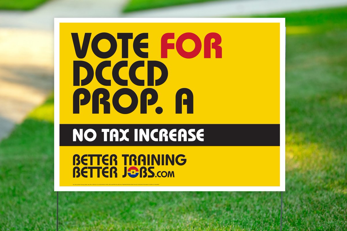 BtrTrainBtrJobs's tweet photo. Early Voting Starts TODAY!
Let your neighbors and friends know that you SUPPORT PROP A with a yard sign. Find a pick-up location near you: https://t.co/4a1PDNQAke https://t.co/2vKjW0nRdm