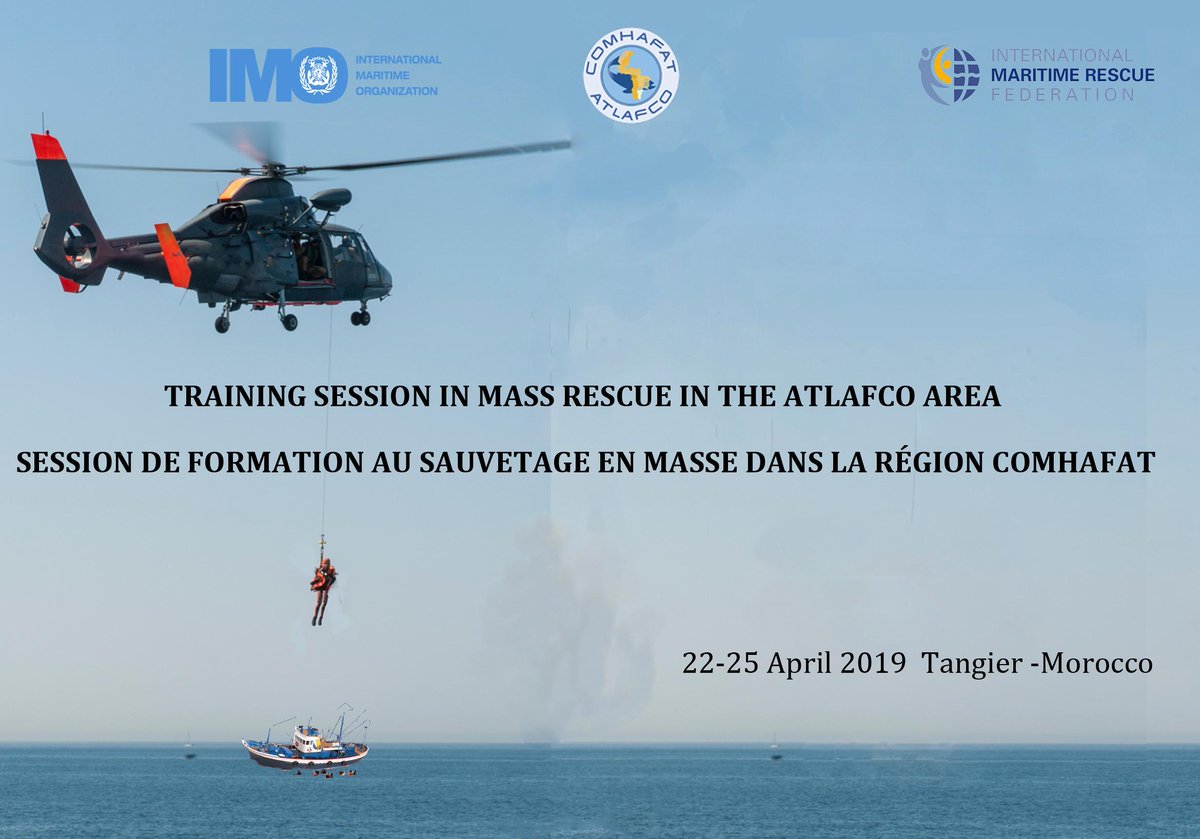atlafco's tweet photo. Session de #Formation au Sauvetage en Masse dans la Région #COMHAFAT     Training Session In Mass Rescue In The #ATLAFCO Area 22-25 April 2019  #Tangier -Morocco https://t.co/qmHXE7kTcY