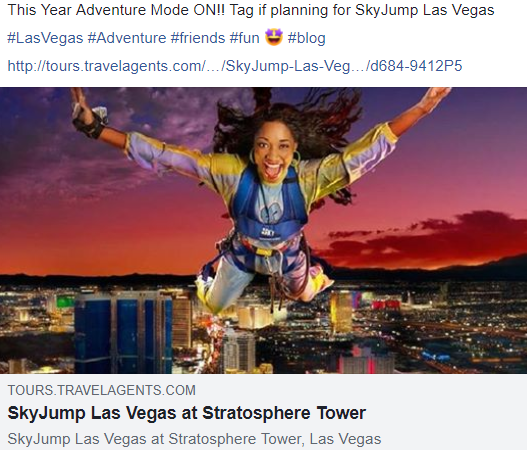 TravelAgentscom's tweet photo. This Year Adventure Mode ON!! Tag if planning for SkyJump Las Vegas

#LasVegas #Adventure #friends #fun 🤩 #blog

https://t.co/sKZPFWo6G7 https://t.co/tkURisUo4K