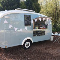 Great first event of the year <a href="/CoveGarden/">CoveGarden</a> for their Easter Craft Fair.  Lovely visitors and fabulous staff - even brightening up Gertie with a few pots of plants for us! #catering #vintage #Caravan