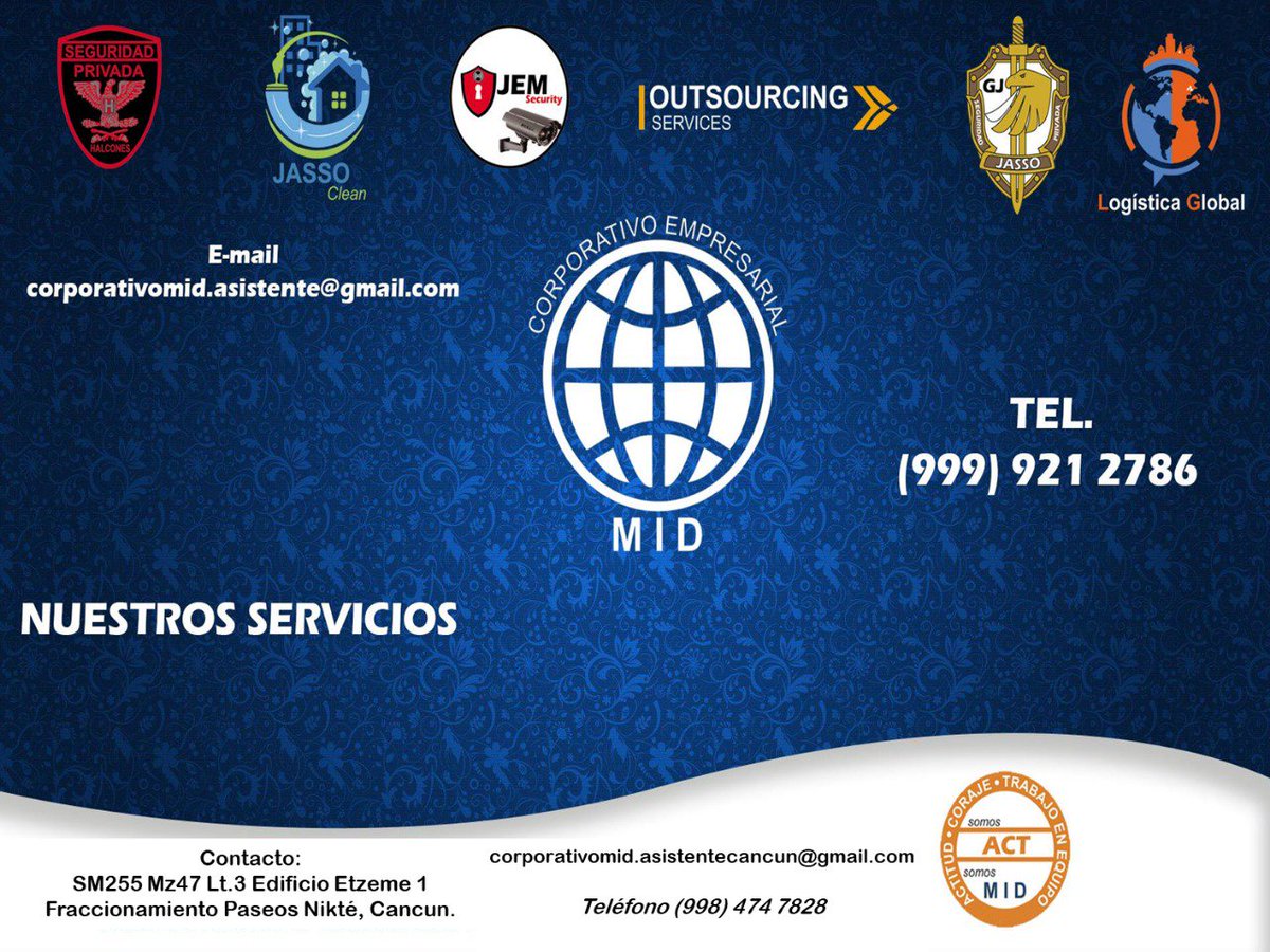 JassoPrivada's tweet image. EN GJ JASSO SEGURIDAD PRIVADA 
TENEMOS UN SERVICIO DE ACUERDO A TU NECESIDAD. PROTEGER SU NEGOCIO Y PATRIMONIO ES NUESTRA ESPECIALIDAD.

CONTACTANOS:
TELÉFONO: 998 474 7828
E-MAIL: corporativomid.asistentecancun@gmail.com

seguridadprivadajasso.com