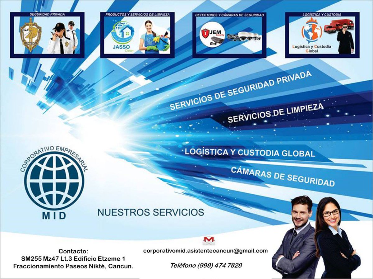 JassoPrivada's tweet image. EN GJ JASSO SEGURIDAD PRIVADA 
TENEMOS UN SERVICIO DE ACUERDO A TU NECESIDAD. PROTEGER SU NEGOCIO Y PATRIMONIO ES NUESTRA ESPECIALIDAD.

CONTACTANOS:
TELÉFONO: 998 474 7828
E-MAIL: corporativomid.asistentecancun@gmail.com

seguridadprivadajasso.com