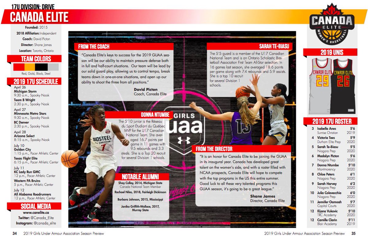 Canada Elite Women’s Basketball (@canadaelite_wbb) on Twitter photo Canada Elite 17U GUAA Team Preview.
.
.
.
#17G
#UAGUAA19
#CEWBB
@uaassociation
@girlsuaa
<a href="/canada_elite/">Canada Elite</a>
<a href="/uabasketball/">Under Armour Basketball</a> Canada Elite 17U GUAA Team Preview.
.
.
.
#17G
#UAGUAA19
#CEWBB
@uaassociation
@girlsuaa
<a href="/canada_elite/">Canada Elite</a>
<a href="/uabasketball/">Under Armour Basketball</a>