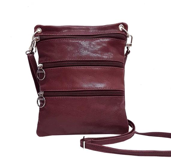 Burgundy Leather Festival Bag, Maroon Leather #bagsandpurses @EtsyMktgTool etsy.me/2KUZBzJ #minicrossbodybag #leathercrossbody