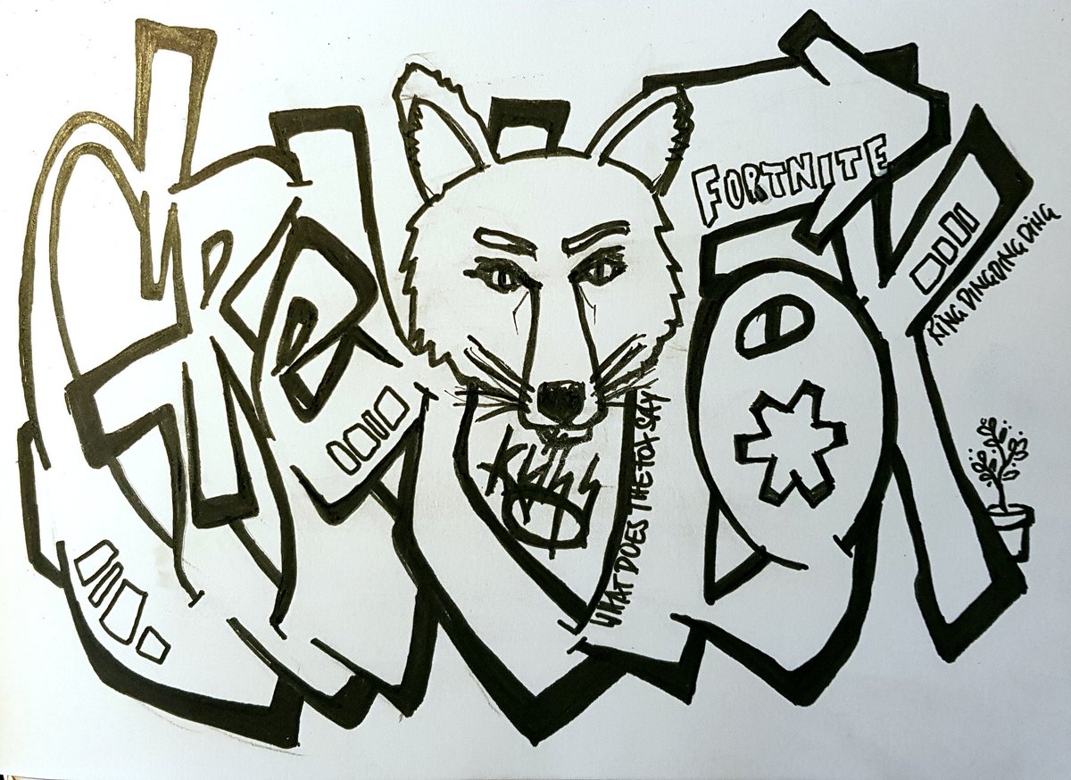 VanDeerStaade's tweet photo. Für @GreyFoxOnTwitch
Wenn Du das Original in Farbe willst, einfach melden.
#graffitisketching #graffiti #graffitiart #twitchstreamer #Fortnite https://t.co/bZVxF1wgVv