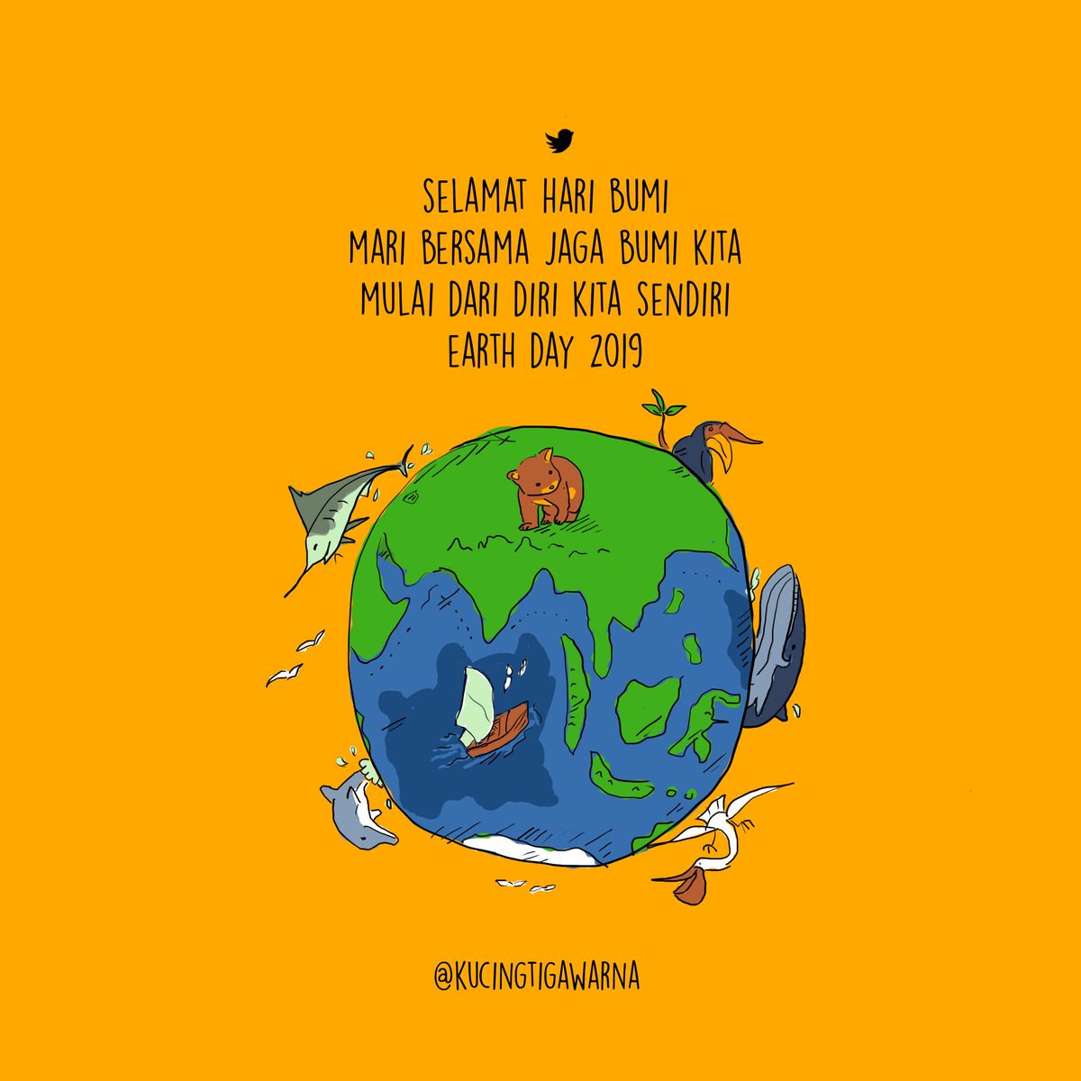 kucing3warna's tweet photo. Tak ada yang lebih mulia dari menjaganya dengan segenap jiwa
Untuk diri kita di masa depan
Untuk generasi yang akan datang

Plastik-plastik yang kau buang sembarangan
Listrik yang kau pakai tanpa perhitungan
Jangan lagi kau lakukan https://t.co/oF58QMg3Z5
