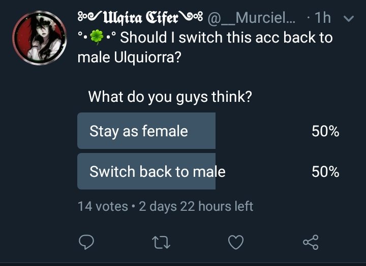 °•🍀•° Ahhh 50/50 again .....