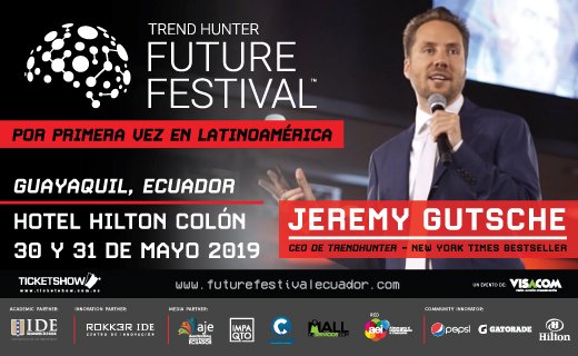 ¡Se acerca el día! 🚀🚀🚀

No te quedes fuera del <a href="/futurefest_ec/">Future Festival Ecuador</a> en el que te actualizarás sobre las principales tendencias en:

Retail
Tecnología
Entretenimiento
Cultura
Trabajo 
Marketing

▶️bit.ly/2uJmFGN   
 
#FutureFestivalEC #TrendHunter #VisacomEc