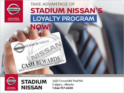 StanNissan's tweet photo. Stadium Nissan is proud to present the Stadium Nissan Loyalty Program!
We are offering our loyal customers our new Stadium Nissan cash rewards card!
Learn More >>> https://t.co/OWZsDy4zKl
#StadiumNissan #Nissan #cars #AutoSales https://t.co/9pmmCxdpuB