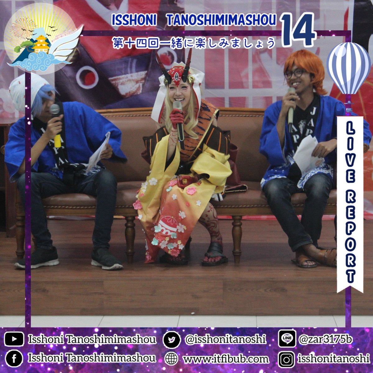 IsshoniTanoshi's tweet image. [PIC REPORT OF ISSHONI TANOSHIMIMASHOU 14]

Meet and Greet dari Guest Star pada Isshoni Tanoshimimashou 14
@NekonoiKatsu
@Cindygulla0

#LiveReportIT14 #ITFIBUB #IT14
#UniversitasBrawijaya
#EventMalang
#JapaneseFestival
#isshonitanoshimimashou