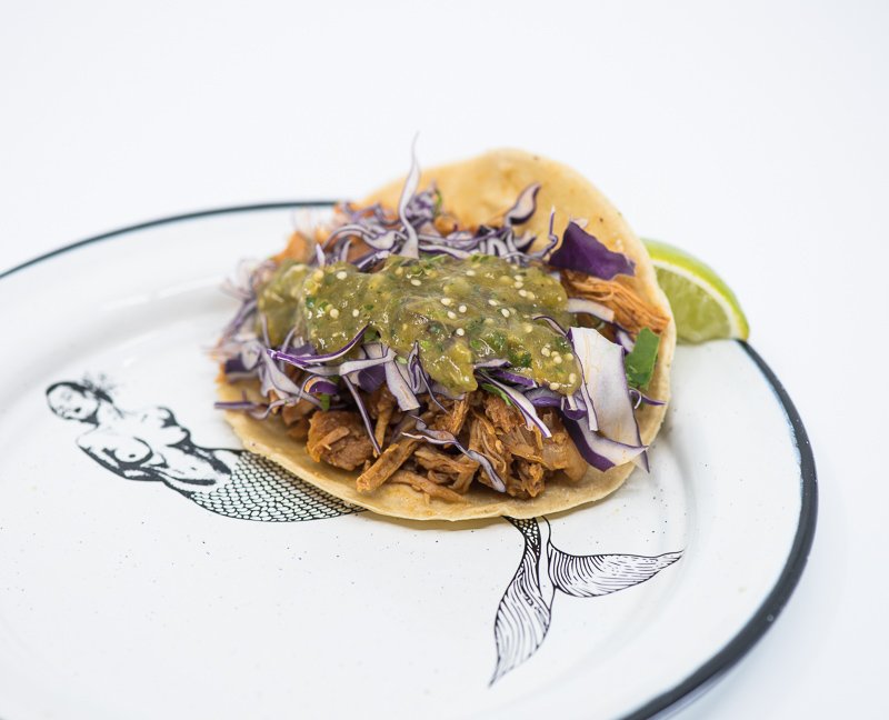 Chicken Tinga Taco with Salsa Verde  -     #Tacos #culttaco #montereycalifornia #cheflife #tacolife #ediblemontereybay #alvaradostreet <a href="/micagoy/">ɐlǝɐɔıω</a> <a href="/kylecooks/">Kyle Eisenberg</a> #mermaid