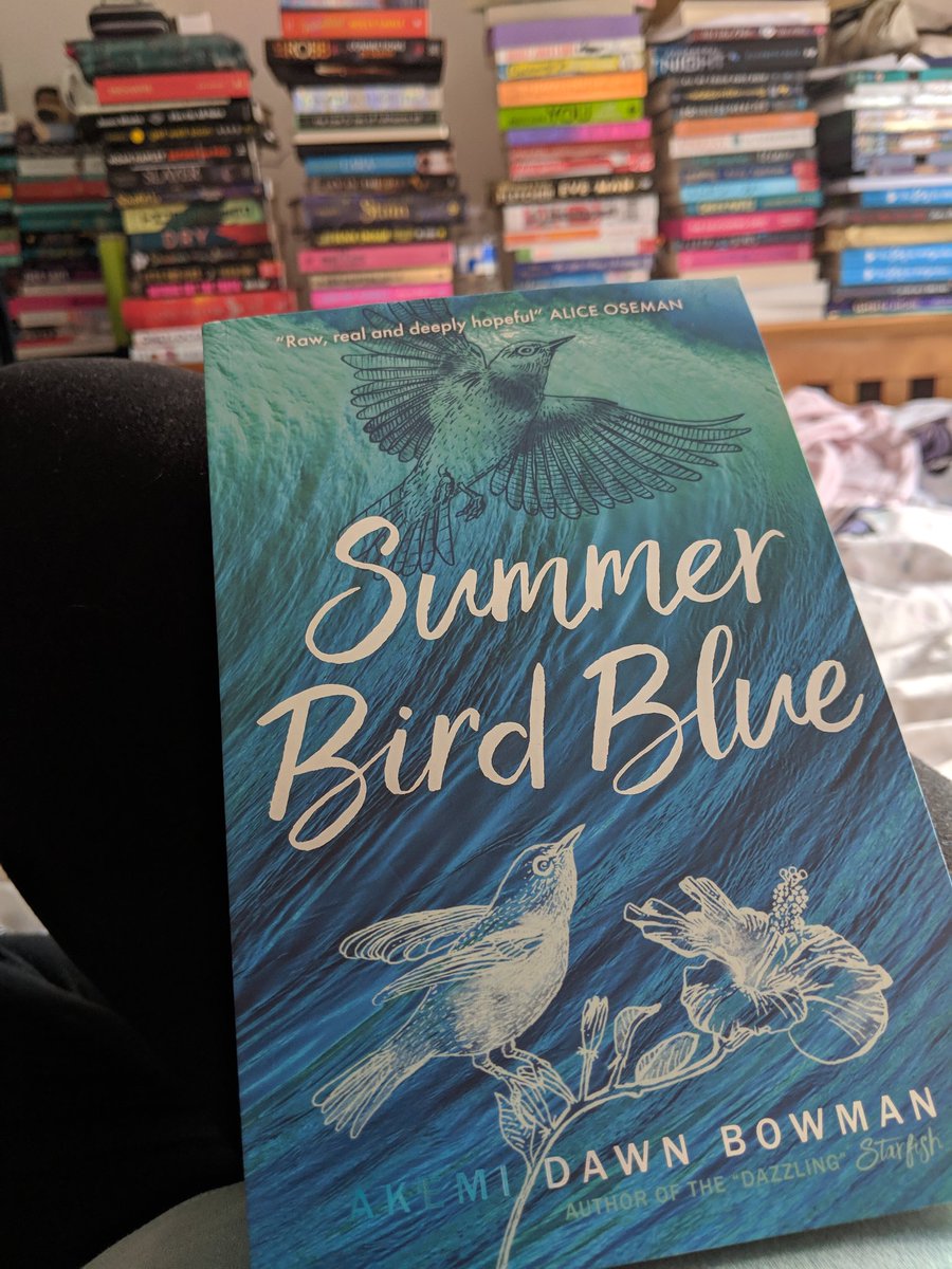 beedaydreamzzz's tweet photo. 60 pages of Summer Bird Blue to go and it is just SO GOOD. I will definitely be reading Starfish soon! #EasterReadathon #ARCAttack #AspecApril https://t.co/hMI2rUKaCv