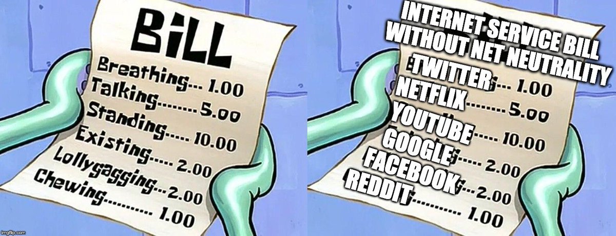 studentsfornet's tweet photo. Without net neutrality, internet service providers could charge users extra to access all of the web. Time to bring back #NetNeutrality https://t.co/qZn0GDKbSq